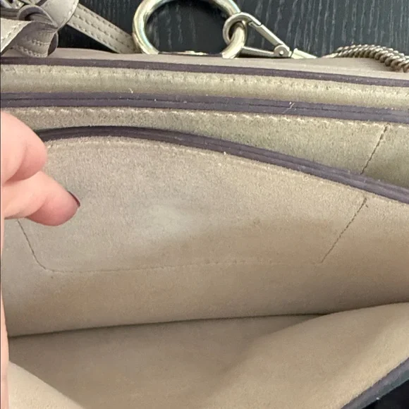 Chloe Gray / Tan and Gold Crossbody Bag - Picture 12 of 15